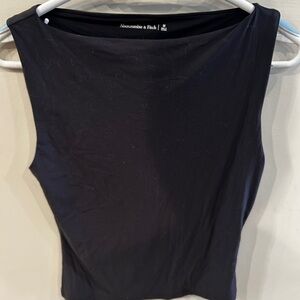 Abercrombie & Fitch Black Fitted Sleeveless Tank Top